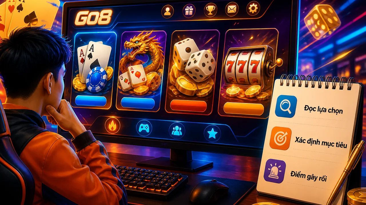 Nhiều lựa chọn có thật sự dễ chơi? Bài kiểm tra game go8 cho người mới